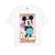 Front - Disney Girls Warp Mickey Mouse Checked T-Shirt