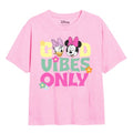 Front - Disney Girls Good Vibes Only Minnie Mouse T-Shirt