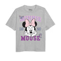 Front - Disney Girls Butterfly Varsity Minnie Mouse T-Shirt