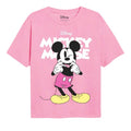 Front - Disney Girls Mickey Mouse Silly Face T-Shirt