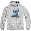 Front - Lilo & Stitch Mens Just Chill Stitch Heather Hoodie