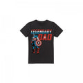 Front - Captain America Mens Legendary Dad T-Shirt