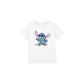 Front - Lilo & Stitch Childrens/Kids Christmas Lights Sketch T-Shirt