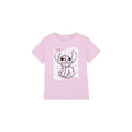 Front - Lilo & Stitch Childrens/Kids Sketch Name Repeat T-Shirt