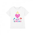 Front - Disney Princess Childrens/Kids Happy Hearts Day Valentine`s Day T-Shirt