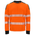 Front - Projob Mens Hi-Vis Sweatshirt