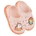 Peach - Front - Sand Rocks Girls Unicorn Clogs