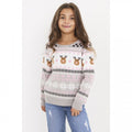 Front - Brave Soul Childrens/Kids Fairisle Christmas Jumper