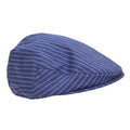 Front - Tom Franks Mens Striped Flat Cap