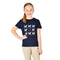 Front - Dublin Girls Tilly Heart Horses T-Shirt