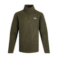 Washed Black - Front - Weird Fish Mens Newport Ribbed Quarter Zip Fleece Top