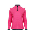 Front - Weird Fish Womens/Ladies Beye Grid Eco Friendly Quarter Zip Fleece Top