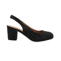 Front - Where´s That From Womens/Ladies Edith Suede Sling Back Wide Block Heel Shoes