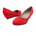 Front - Where´s That From Womens/Ladies Kieran Suede Platform Low Wedge Court Shoes