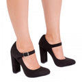 Front - Where´s That From Womens/Ladies Michelle High Block Heel Pumps