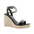 Front - Where´s That From Womens/Ladies Texas Studded PU Crossover Strap Wedge