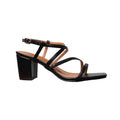 Front - Where´s That From Womens/Ladies Sidra PU Crossover Strap Wide Medium Block Heel Sandals