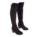 Front - Where´s That From Womens/Ladies Britta Suede Thigh-High Mid Heel Knee-High Boots