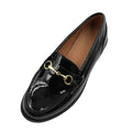 Front - Where´s That From Womens/Ladies Cielo Metal Bar Faux Leather Round Toe Loafers