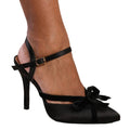 Front - Where´s That From Womens/Ladies Wyoming Bow Crossover Strap Stiletto Heel High Heels