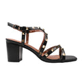 Front - Where´s That From Womens/Ladies Intense Studded PU Block Heel Sandals