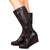 Front - Where´s That From Womens/Ladies Lara Faux Leather Side Zip Wedge Mid Calf Boots