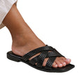 Front - Where´s That From Womens/Ladies Crete Multi Crossover Strap Sliders