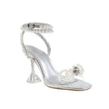 Front - Where´s That From Womens/Ladies Topaz Faux Pearl Metallic High Heels