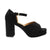 Front - Where´s That From Womens/Ladies Marin Suede Buckle Detail Wide Platform Block High Heels