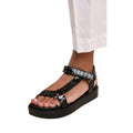 Front - Where´s That From Womens/Ladies Hawaii Studded Patent Faux Leather Multi Strap Sandals