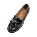 Front - Where´s That From Womens/Ladies Imogen Tassel Patent Leather Slip-on Flatform Loafers