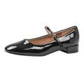 Front - Where´s That From Womens/Ladies Minsk Patent Leather Buckle Detail Low Heel Pumps