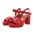 Front - Where´s That From Womens/Ladies Marcia PU Strappy Wide Platform Block High Heels