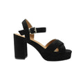 Front - Where´s That From Womens/Ladies Marcia Suede Strappy Wide Platform Block High Heels