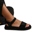 Front - Where´s That From Womens/Ladies Corfu Suede Multi Strap Touch Fastening Sandals