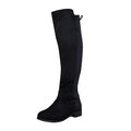 Front - Where´s That From Womens/Ladies Diem Suede Knee-High Low Heel Boots