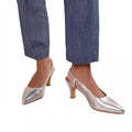 Front - Where´s That From Womens/Ladies Milos Metallic Sling Back Low Heel Sandals