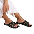 Front - Where´s That From Womens/Ladies Crete Crossover Strap Wide Sliders