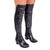 Front - Where´s That From Womens/Ladies Britta Faux Leather Mid Heel Thigh-High Boots