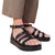 Front - Where´s That From Womens/Ladies Dubai PU Wide Mid Platform Gladiator Sandals