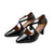 Front - Where´s That From Womens/Ladies Colorado Patent Leather Crossover Strap Wide Medium Block Heel Sandals