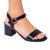 Front - Where´s That From Womens/Ladies Zephyr Strappy PU Peep Toe Mid High Block Sandals