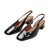 Front - Where´s That From Womens/Ladies Michigan Patent Leather Sling Back Low Block Heel Sandals