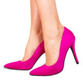 Front - Where´s That From Womens/Ladies Leah Suede Pointed High Heel Court Pumps