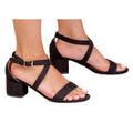 Front - Where´s That From Womens/Ladies Amber Faux Leather Strappy Medium Block Heel Sandals