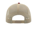 Burgundy-Stone - Back - Atlantis Rapper Cotton 5 Panel Trucker Cap