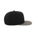 Black-Grey - Back - Atlantis Snap Back Flat Visor 6 Panel Cap