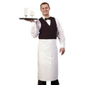 White - Front - BonChef 31 Inch Bistro Apron