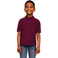 Maroon - Front - Casual Classic Childrens-Kids Polo