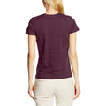 Burgundy Red - Side - Stedman Womens-Ladies Classic Tee